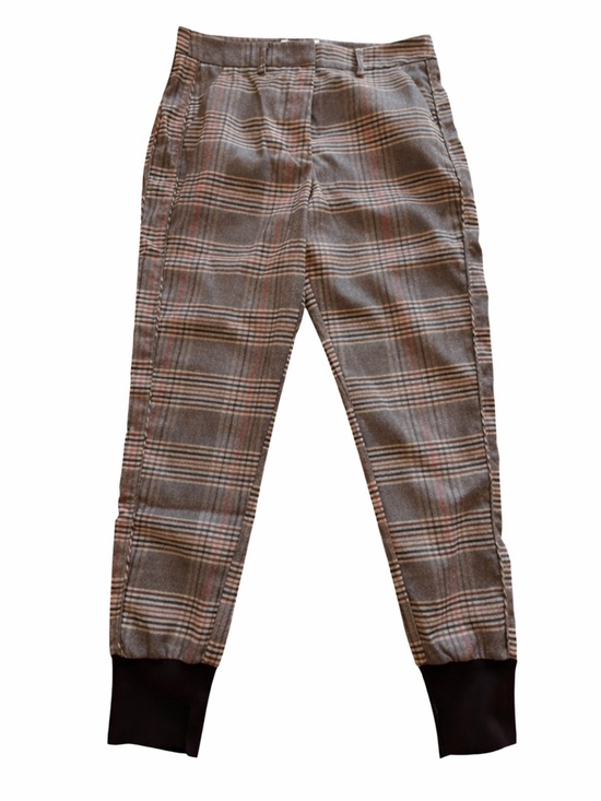 Hey You Pants - Plaid Jogger Pants Women Size 2 Elastic Waist Cuffed Casual